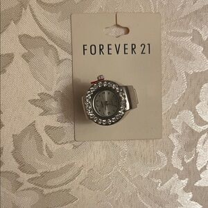 Forever 21 Silver Watch with Rhinestones
